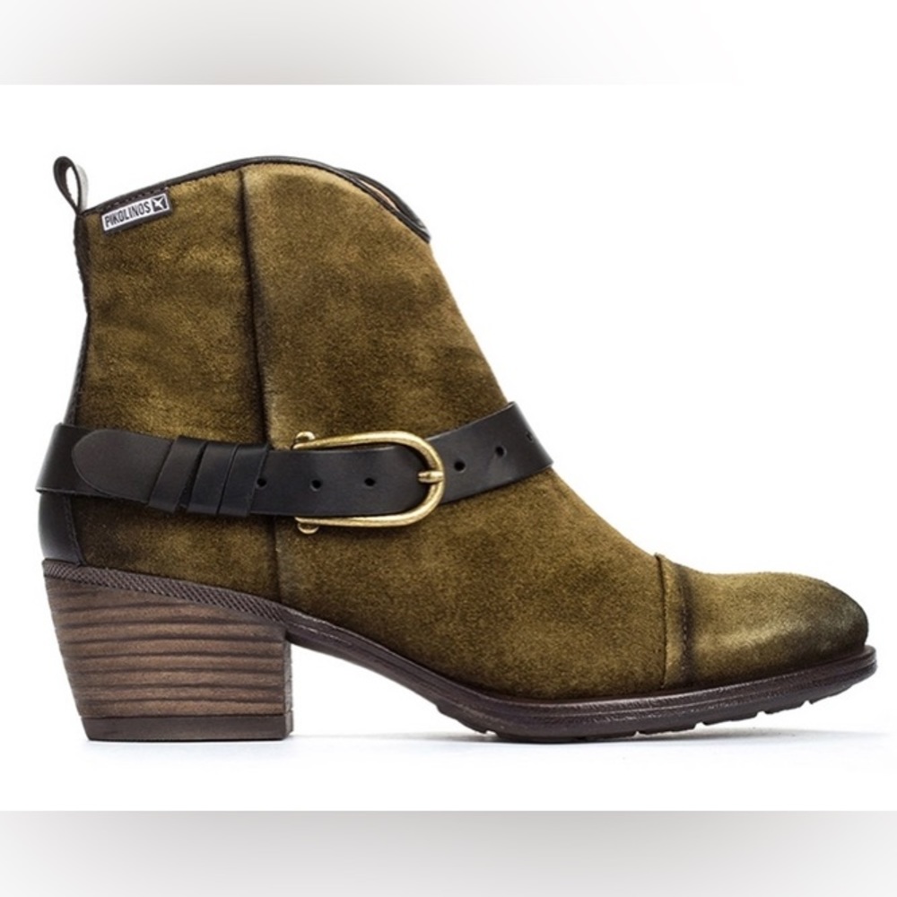 Pikolinos W9M-8733So Baqueira Forest Black Cowboy Ankle Boots 6.5/7 - Picture 2 of 5